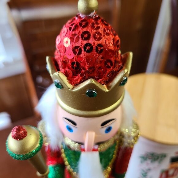 Christmas Nutcracker Soldier Wooden Statue Holiday Decor Decoration Red Green - Picture 6 of 12